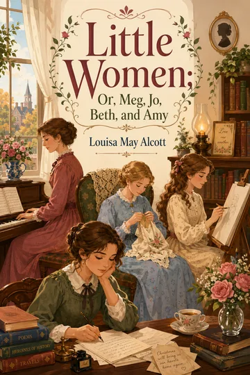 Little Women; Or, Meg, Jo, Beth, and Amy by Louisa May Alcott – LitArchive Cover of Little Women; Or, Meg, Jo, Beth, and Amy by Louisa May Alcott